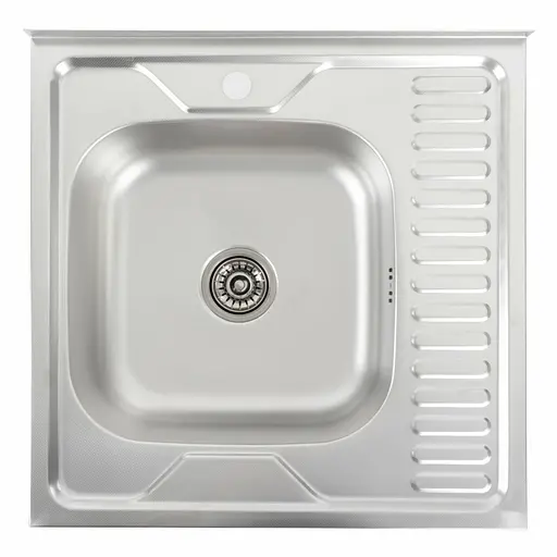 Кухонная мойка из нержавеющей стали Valeso декор 6060 L (0,7/160 мм), Decor - фото 1