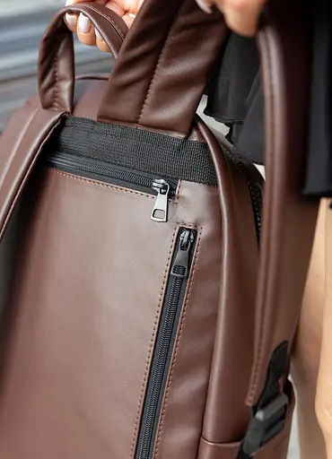 Жіночий рюкзак Sambag Zard LRT шоколадний 46 х 28 х 13 см (25088020) - фото 6