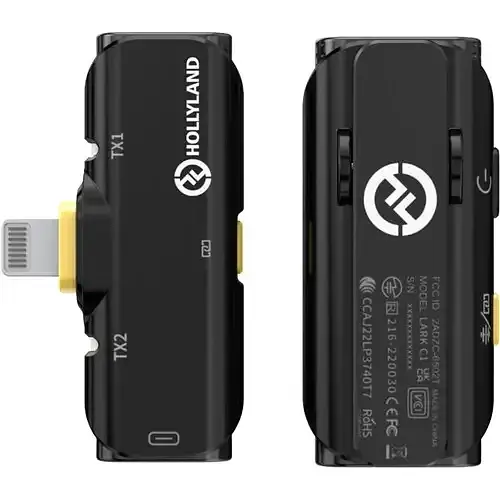 Бездротова мікрофонна система Hollyland Lark C1 Solo (HL-LARK C1 SOLO-IPHONE-B) - фото 2