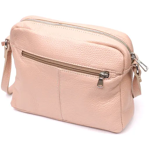 Кожаная женская сумка Grande Pelle 23х17х7 см sum0023603 - фото 2