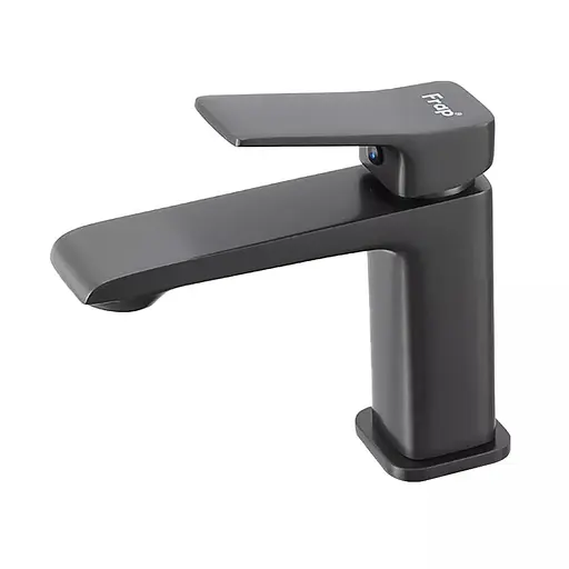 Змішувач для умивальника литий вилив збройова сталь Frap F1084-9 Графітовий хром - фото 1