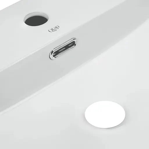 Умивальник Qtap Nando LT підвісний прямокутний 600x440x130 мм White + донний клапан PU02O, Білий - фото 4