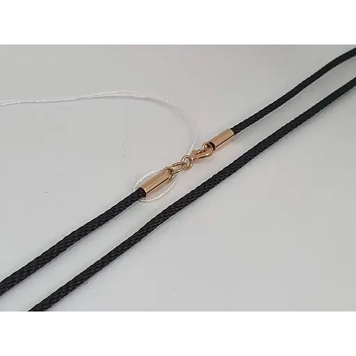 Ювелирный шелковый шнурок Tango с золотыми вставками. 950102 40 - фото 3