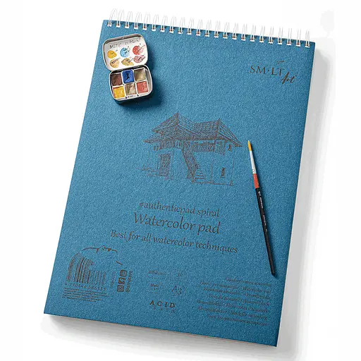 Альбом для акварели на спирали AUTHENTIC A3 (29 7х42 см) 280г/м2 30л SM-LT Art - фото 2