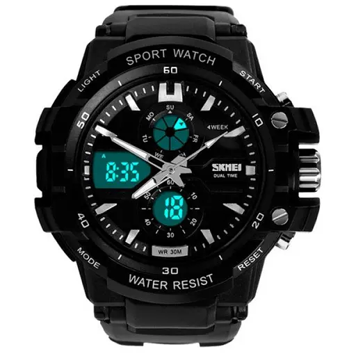 Чоловічий наручний годинник Skmei Resist 0990 Чорний - фото 3