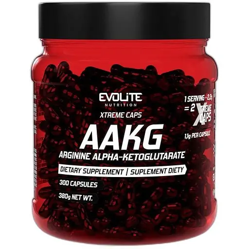 Амінокислота Evolite Nutrition AAKG Extreme 300 капсул