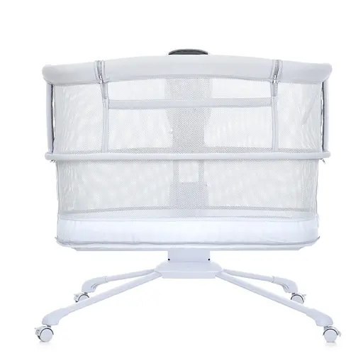 Детская кроватка-люлька 3 в 1 Mastela 3328 приставная, музыка, таймер, москитная сетка, белый - фото 5