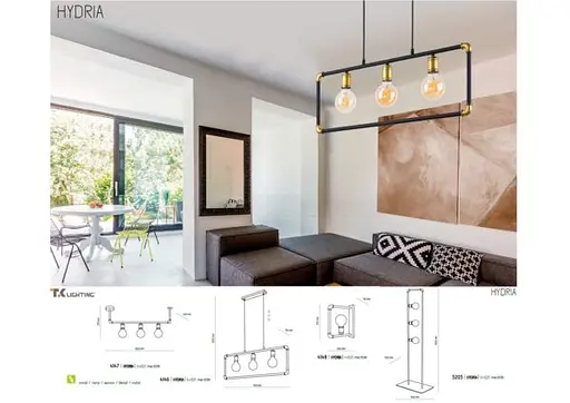 Люстра TK Lighting 4147 Hydria - фото 2