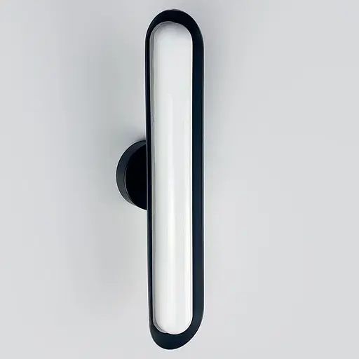 Сучасний настінний поворотний світильник у чорному корпусі 44х9 см Line F Арт. WC15 BK - фото 1