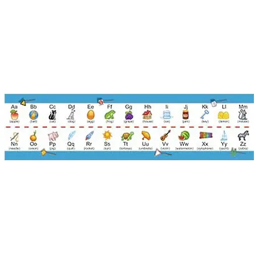 Картонна закладка-шпаргалка Англійська абетка 147921 для учнів 1-2 класів
