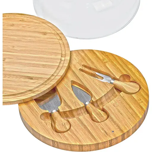 Доска Yiwu для подачи сыра с ножами и колпаком HP1230 - фото 6