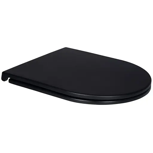 Сидения для унитаза Qtap Robin Matt Black с микролифтом Slim Duroplast, Quick Release QT99HY2411MB - фото 1