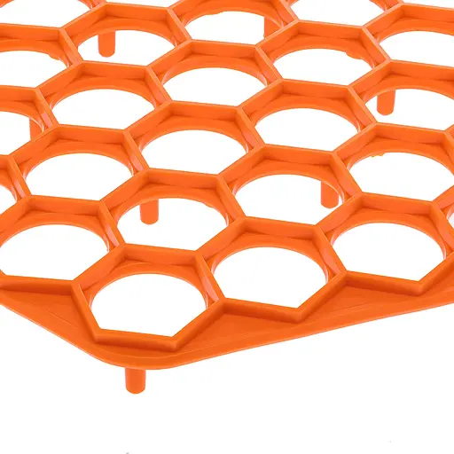 Пластикова пельменниця шестикутна форма для приготування пельменів) Ø23 см, Kitchette Помаранчевий 83289 - фото 3