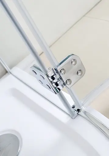 Душевая кабина угловая Volle Benita 90x90 распашная прозрачное стекло 8 мм с поддоном PUF хром 1017.114601R4 коробки, Правая, прозрачная, хром - фото 10