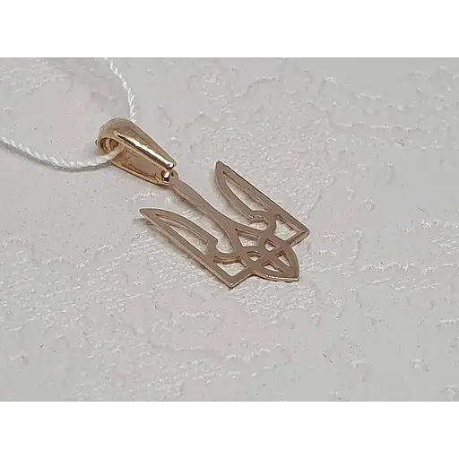 Золотая подвеска Трезубец. 310167_М - фото 4