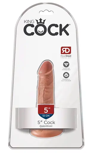 Фалоімітатор King Cock 5" 14 см коричневий - фото 2