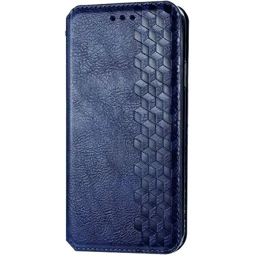 Кожаный чехол-книжка GETMAN Cubic (PU) для Xiaomi Redmi Note 9s / Note 9 Pro / Note 9 Pro Max Синий