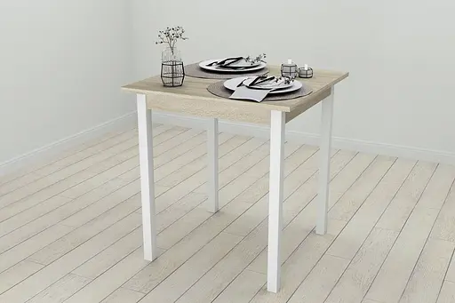 Стіл кухонний Ferrum-decor Дієго 75x70x70 Білий ДСП Сонома 16мм (FRD-106294)