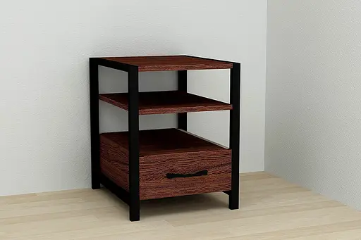 Тумба універсальна Ferrum-decor Вів'єн 1/1 50x41x40 чорний ДСП Венге 16мм (FRD-106189) - фото 5