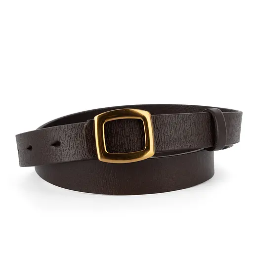 Ремінь шкіряний жіночий НС-2558 (110 см) коричневий - фото 1