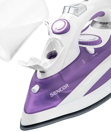 Sencor Праска, 2200Вт, 380мл, постійна пара - 30гр, Anti-Calс, Drip-Stop, керам. підошва, голубий - фото 2