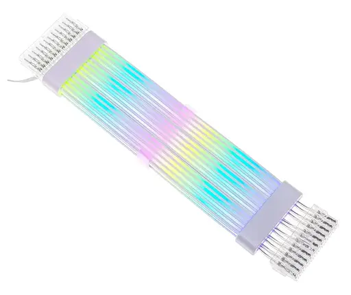 Кабель для ПК Qube RGB 24 pin Female to Male, White - фото 1