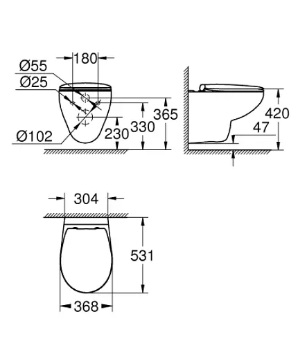 Комплект инсталляция + унитаз Grohe Solido Perfect с крышкой Soft-Close 39418000, Белый - фото 4