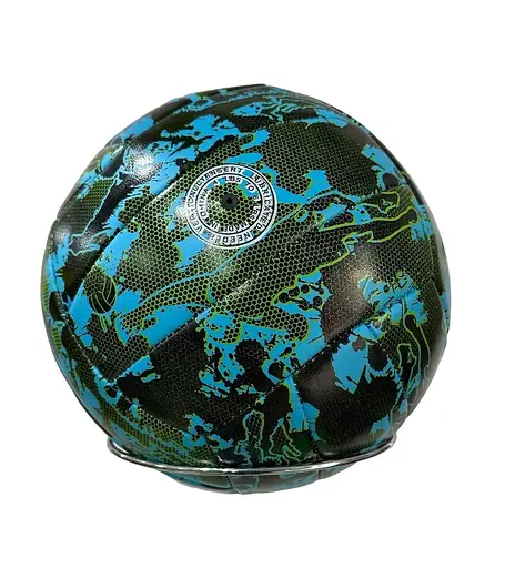 Волейбольний м'яч з принтом MEIDA M500-14 м'яч для ігор та тренувань матеріал ТПУ 5 розмір Блакитний із золотом - фото 6