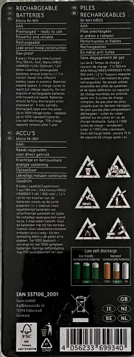 Аккумуляторные батареи Tronic, AAA 950 мАч, NiMH, 8 шт - фото 2