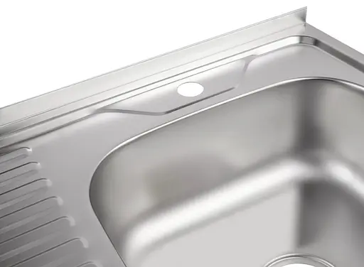 Кухонная мойка Brinex 6060-R 0.6 мм, накладная BRIN6060RSAT06 - фото 5