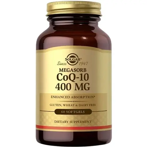 Натуральна добавка Solgar CoQ-10 400 mg Megasorb, 60 капсул