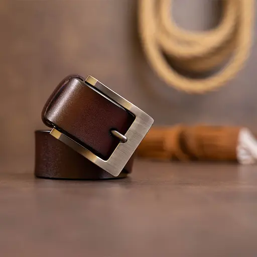 Ремінь шкіряний Vintage чоловічий 115х3,5 см acs0014831 - фото 6