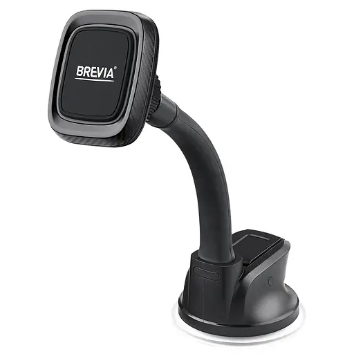 Тримач телефону автомобільний Brevia FlexArm MagHold із присоскою, гнучкий 163мм, 4 магніти, чорний(48160) - фото 1