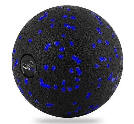 Набір для масажу та йоги PowerPlay PP_4093 EPP (3 м'ячики + валик масажер 15*5,3 см) Blue + гумка 7,5 кг (PP_4093_Blue) - фото 2