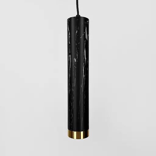 Мінімалістичний підвіс у чорному мармуровому корпусі 32х6 см | Арт. A077/1 BK | Line F - фото 3