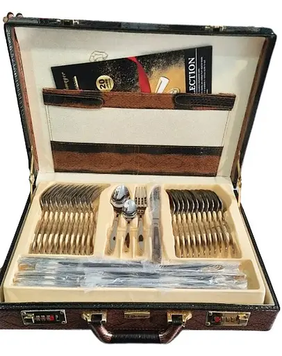 Набор столовых приборов Bachmayer BM-7258 на 12 персон в подарочном чемодане 72 предмета - фото 2