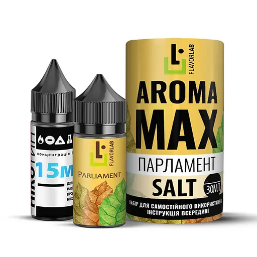 Набор компонентов для самозамеса солевой заправки заправки для вейпа Flavorlab Aroma MAX 30 мл Парламент, 0-50 мг (15370)