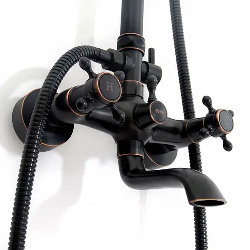 Душова система Rea Retro Old black чорний REA-P2366, Чорний - фото 8