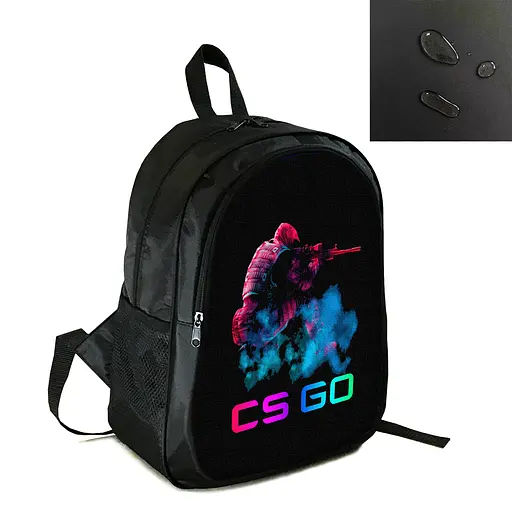 Рюкзак городской/школьный 38×28см с принтом CS:GO/Counter-Strike детский, подростковый, спортивный (4134)