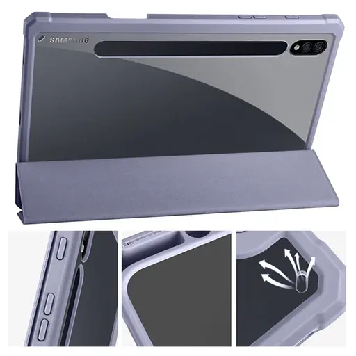 Чохол TPUCristal SlimTPU Spen holder Samsung Galaxy Tab S9/S9 Fe Фіолетовий - фото 5