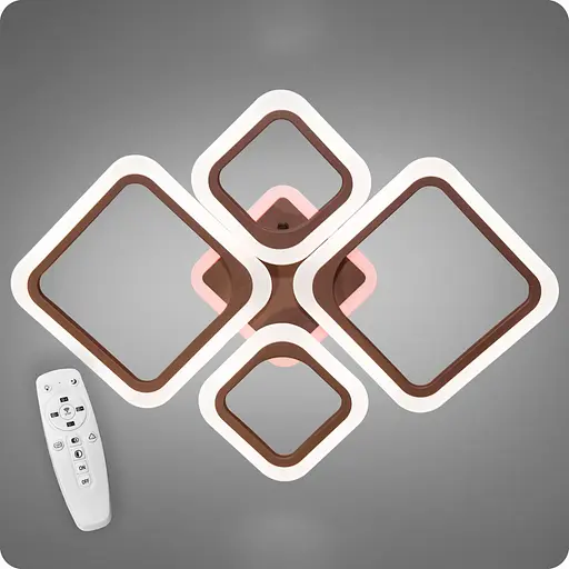 Люстра світлодіодна 517 Dlight 3color з пультом 80Вт Коричневий (01828) - фото 1