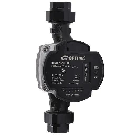 Насос циркуляционный энергосберегающий Optima PRIME UPMH 25-60AUTO 180 мм + гайки - фото 2