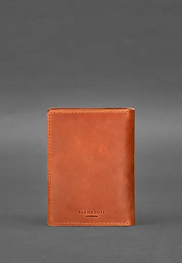 Кожаная обложка для документов 6.3 светло-коричневый Crazy Horse - фото 4