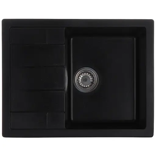 Кухонна мийка Zerix ZS-6550S-14 black металік ZX4546, Чорний матовий - фото 1
