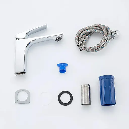 Змішувач для умивальника литий вилив хром Frap F1087 Хром - фото 3