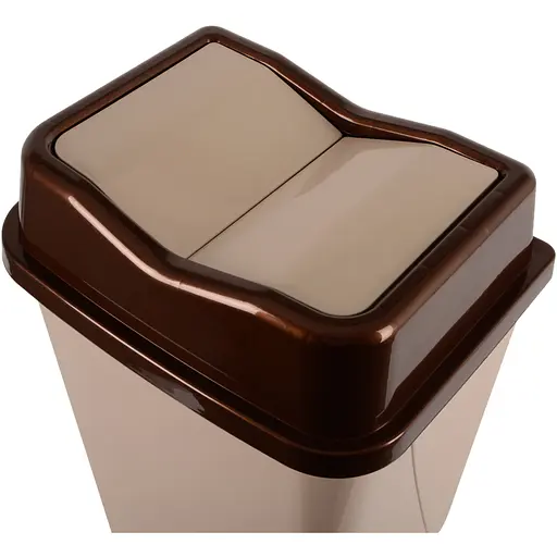 Кошик для сміття Violet House 0092 Метелик з кришкою 30 л Cappuchino (0092 Бабочка CAPPUCHINO с/кр.30) - фото 3
