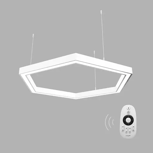 Управляемый светодиодный светильник X-LED 120Вт шестиугольник белый (860х745х43) - фото 1