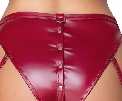 Комплект Cottelli Collection Bra Set Bondage S красный - фото 6