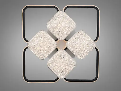 Люстра стельова Diasha LED біла чорна 130W димер - фото 3