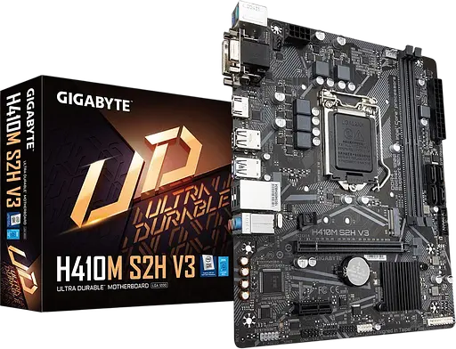 Материнськая плата Gigabyte H410S S2H V3 LGA 1200 (H410S S2H V3) Б/У - фото 1